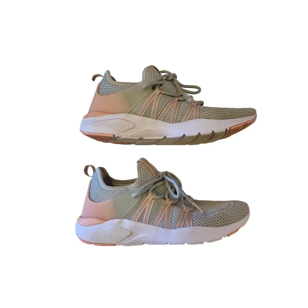 FABLETICS Avalon Z Performance Athletic Sneakers Shoes Women’s Sz 9.5 Peach/Gray